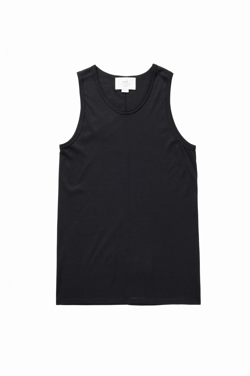 N/07 MINIMAL TANK TOP / MVS SPIRAL TELECO (BLACK)