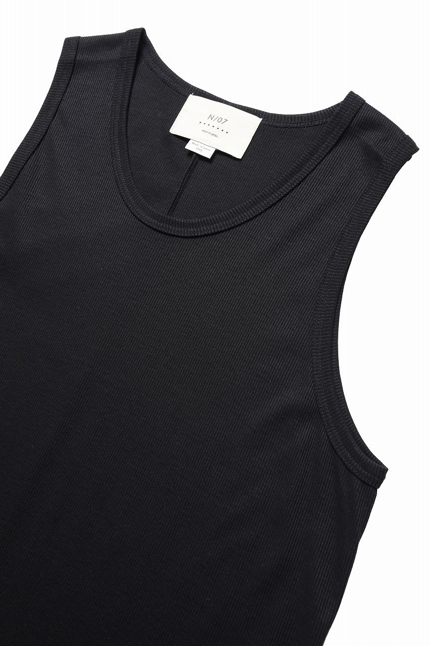画像をギャラリービューアに読み込む, N/07 MINIMAL TANK TOP / MVS SPIRAL TELECO (BLACK)