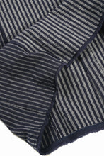 画像をギャラリービューアに読み込む, A TENTATIVE ATELIER Avis N. DISTRESSED PATCH STRIPES SHIRT (NAVY)