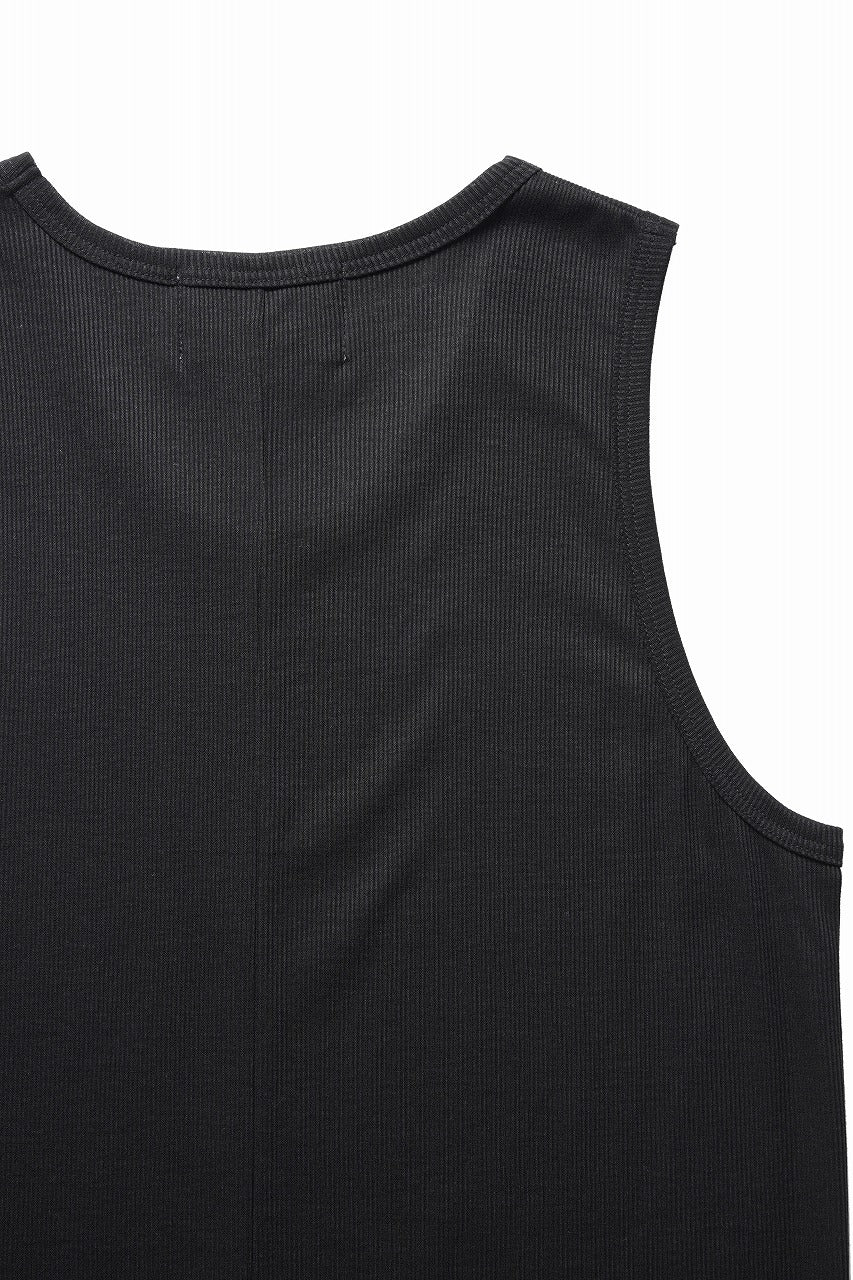 画像をギャラリービューアに読み込む, N/07 MINIMAL TANK TOP / MVS SPIRAL TELECO (BLACK)