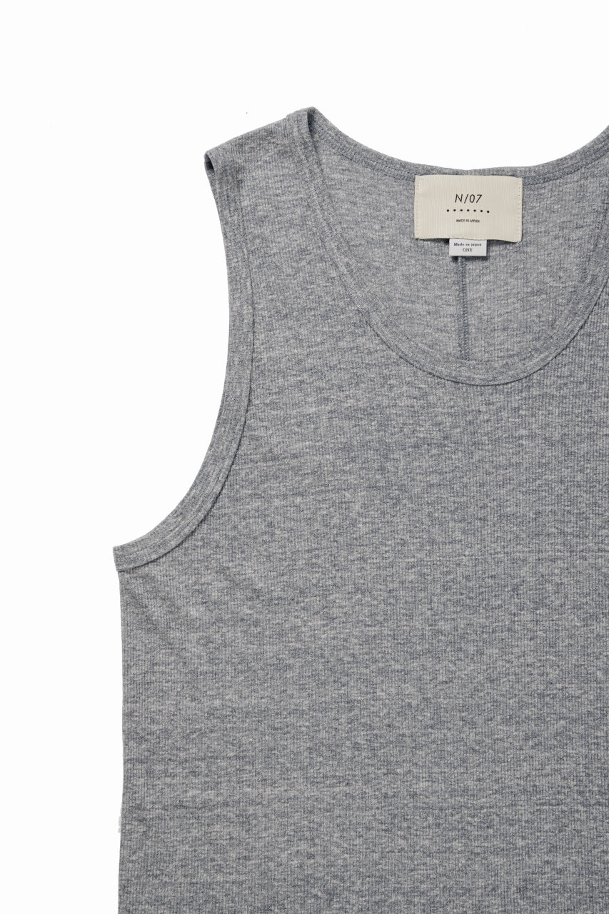 画像をギャラリービューアに読み込む, N/07 MINIMAL TANK TOP / MVS SPIRAL TELECO (HEATHER)