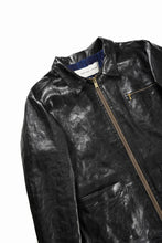 画像をギャラリービューアに読み込む, A TENTATIVE ATELIER MARCEL POOT LEATHER ZIPPER WORKER JACKET / VACCHETTA HORSE LEATHER (BLACK)