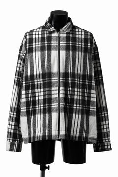 Load image into Gallery viewer, 【SAMPLE SALE】A.F ARTEFACT WOOL PLAID ZIP BLOUSON (BLACK x WHITE)