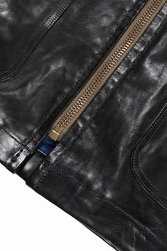 画像をギャラリービューアに読み込む, A TENTATIVE ATELIER MARCEL POOT LEATHER ZIPPER WORKER JACKET / VACCHETTA HORSE LEATHER (BLACK)