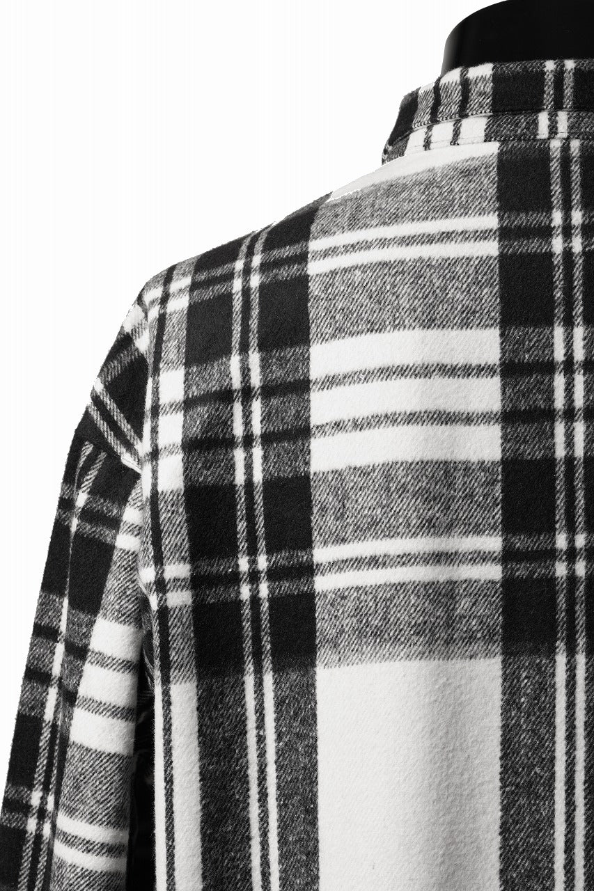 Load image into Gallery viewer, 【SAMPLE SALE】A.F ARTEFACT WOOL PLAID ZIP BLOUSON (BLACK x WHITE)