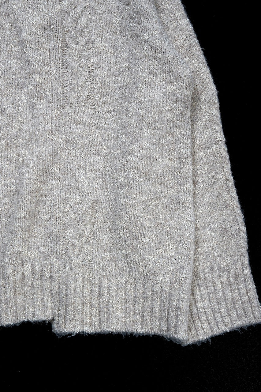 Load image into Gallery viewer, 【SAMPLE SALE】A.F ARTEFACT KNIT SWEATER / MELANGE WOOL (KHAKI)