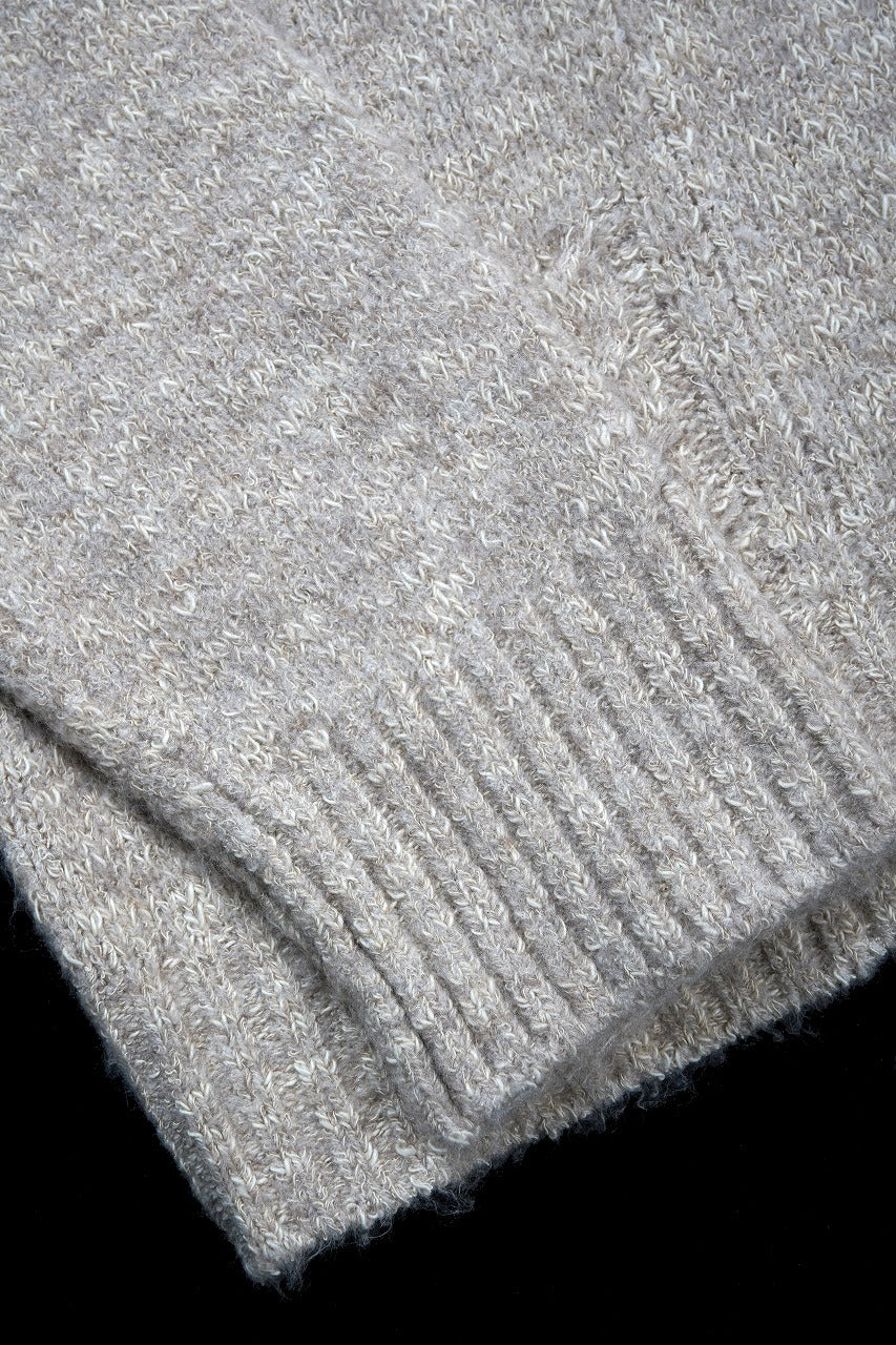 Load image into Gallery viewer, 【SAMPLE SALE】A.F ARTEFACT KNIT SWEATER / MELANGE WOOL (KHAKI)