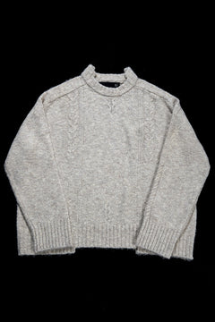 Load image into Gallery viewer, 【SAMPLE SALE】A.F ARTEFACT KNIT SWEATER / MELANGE WOOL (KHAKI)