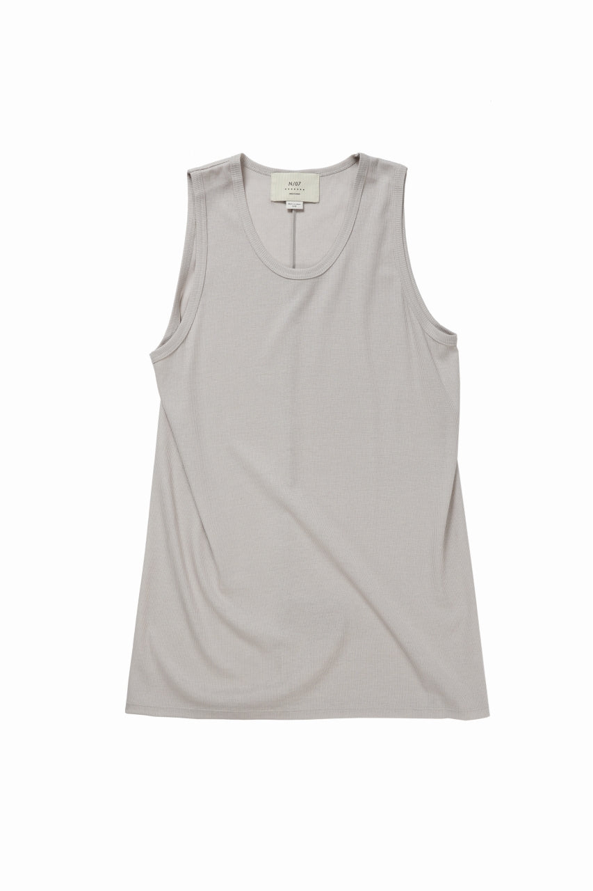 N/07 MINIMAL TANK TOP / MVS SPIRAL TELECO (GREIGE)