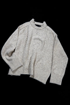 Load image into Gallery viewer, 【SAMPLE SALE】A.F ARTEFACT KNIT SWEATER / MELANGE WOOL (KHAKI)