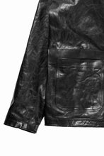 画像をギャラリービューアに読み込む, A TENTATIVE ATELIER MARCEL POOT LEATHER ZIPPER WORKER JACKET / VACCHETTA HORSE LEATHER (BLACK)