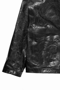 画像をギャラリービューアに読み込む, A TENTATIVE ATELIER MARCEL POOT LEATHER ZIPPER WORKER JACKET / VACCHETTA HORSE LEATHER (BLACK)