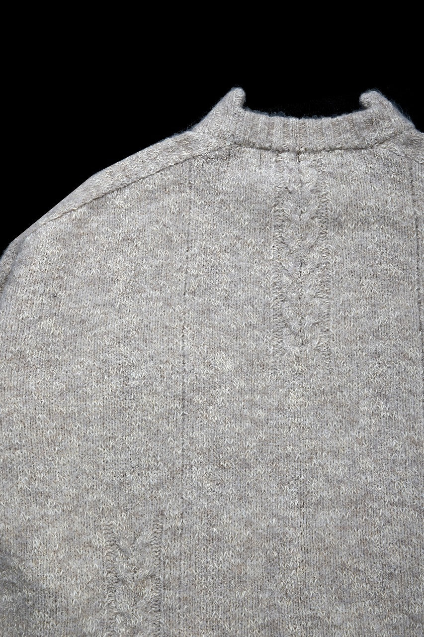 Load image into Gallery viewer, 【SAMPLE SALE】A.F ARTEFACT KNIT SWEATER / MELANGE WOOL (KHAKI)