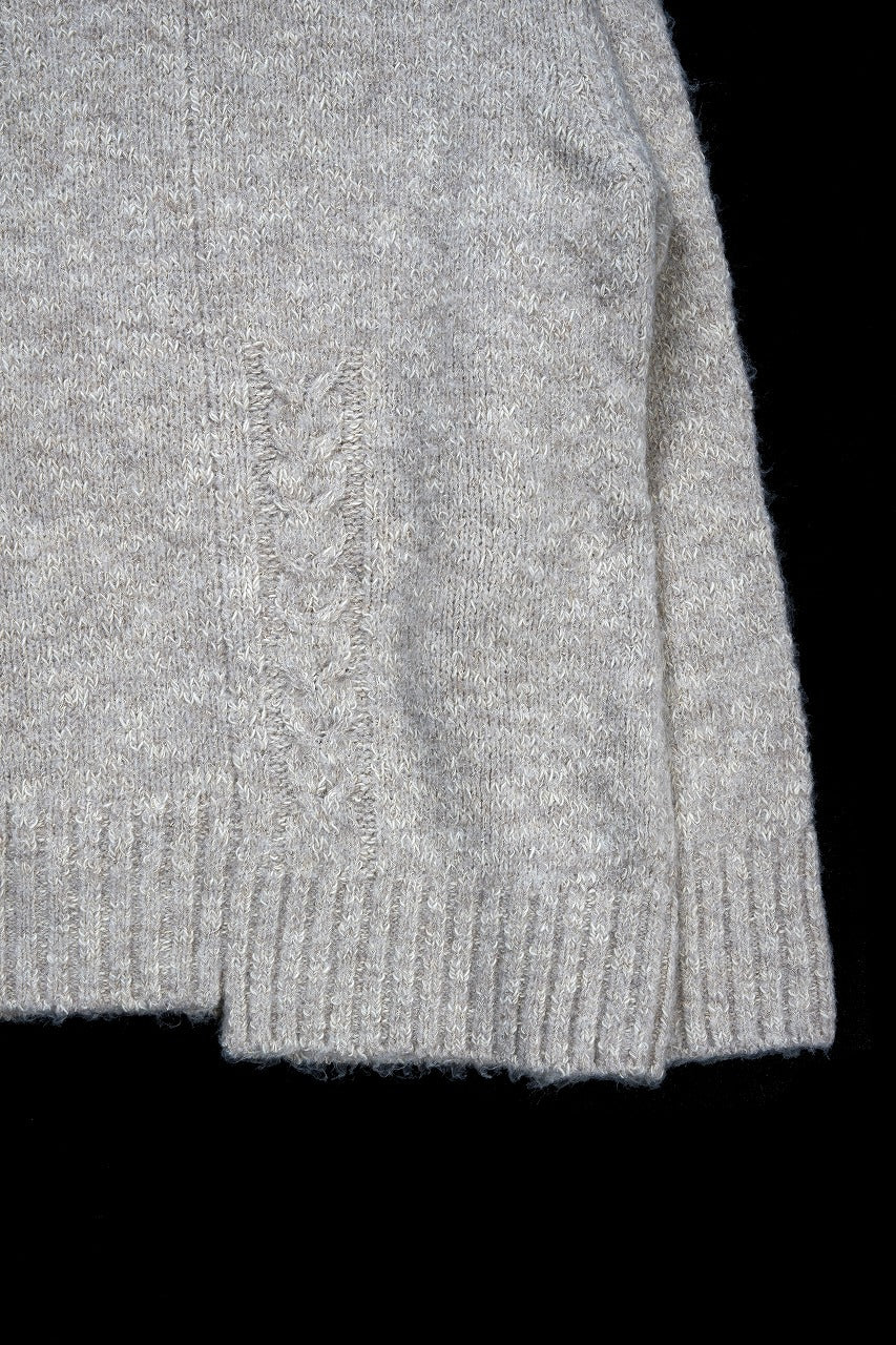 Load image into Gallery viewer, 【SAMPLE SALE】A.F ARTEFACT KNIT SWEATER / MELANGE WOOL (KHAKI)