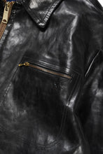 画像をギャラリービューアに読み込む, A TENTATIVE ATELIER MARCEL POOT LEATHER ZIPPER WORKER JACKET / VACCHETTA HORSE LEATHER (BLACK)