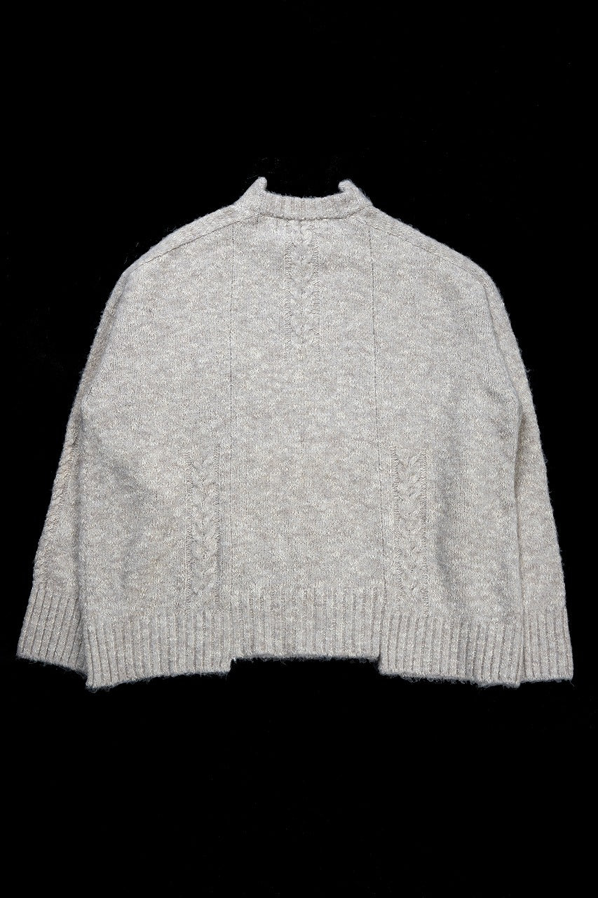 Load image into Gallery viewer, 【SAMPLE SALE】A.F ARTEFACT KNIT SWEATER / MELANGE WOOL (KHAKI)