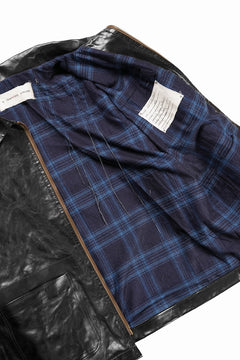 画像をギャラリービューアに読み込む, A TENTATIVE ATELIER MARCEL POOT LEATHER ZIPPER WORKER JACKET / VACCHETTA HORSE LEATHER (BLACK)