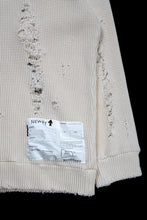 Load image into Gallery viewer, 【SAMPLE SALE】A.F ARTEFACT OVER SIZED DOLMAN LONG PULL OVER / CRASHED WAFFLE COTTON JERSEY (IVORY)