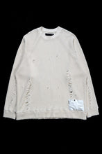 Load image into Gallery viewer, 【SAMPLE SALE】A.F ARTEFACT OVER SIZED DOLMAN LONG PULL OVER / CRASHED WAFFLE COTTON JERSEY (IVORY)
