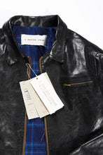 画像をギャラリービューアに読み込む, A TENTATIVE ATELIER MARCEL POOT LEATHER ZIPPER WORKER JACKET / VACCHETTA HORSE LEATHER (BLACK)