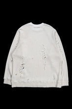 Load image into Gallery viewer, 【SAMPLE SALE】A.F ARTEFACT OVER SIZED DOLMAN LONG PULL OVER / CRASHED WAFFLE COTTON JERSEY (IVORY)