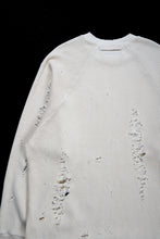 Load image into Gallery viewer, 【SAMPLE SALE】A.F ARTEFACT OVER SIZED DOLMAN LONG PULL OVER / CRASHED WAFFLE COTTON JERSEY (IVORY)