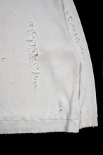 Load image into Gallery viewer, 【SAMPLE SALE】A.F ARTEFACT OVER SIZED DOLMAN LONG PULL OVER / CRASHED WAFFLE COTTON JERSEY (IVORY)