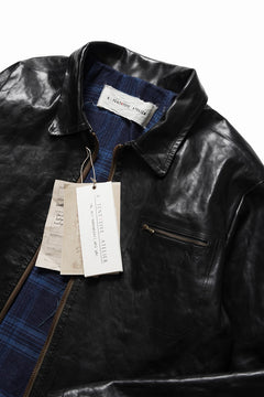 画像をギャラリービューアに読み込む, A TENTATIVE ATELIER MARCEL POOT LEATHER ZIPPER WORKER JACKET / VACCHETTA HORSE LEATHER (BLACK)