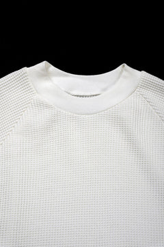 Load image into Gallery viewer, 【SAMPLE SALE】A.F ARTEFACT OVER SIZED DOLMAN LONG PULL OVER / WAFFLE COTTON JERSEY (WHITE)