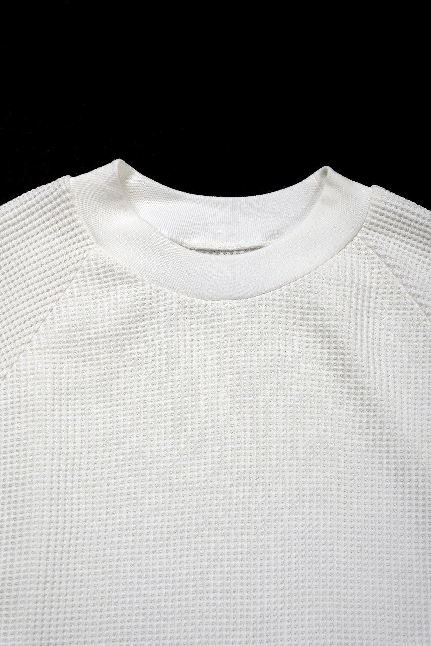 Load image into Gallery viewer, 【SAMPLE SALE】A.F ARTEFACT OVER SIZED DOLMAN LONG PULL OVER / WAFFLE COTTON JERSEY (WHITE)