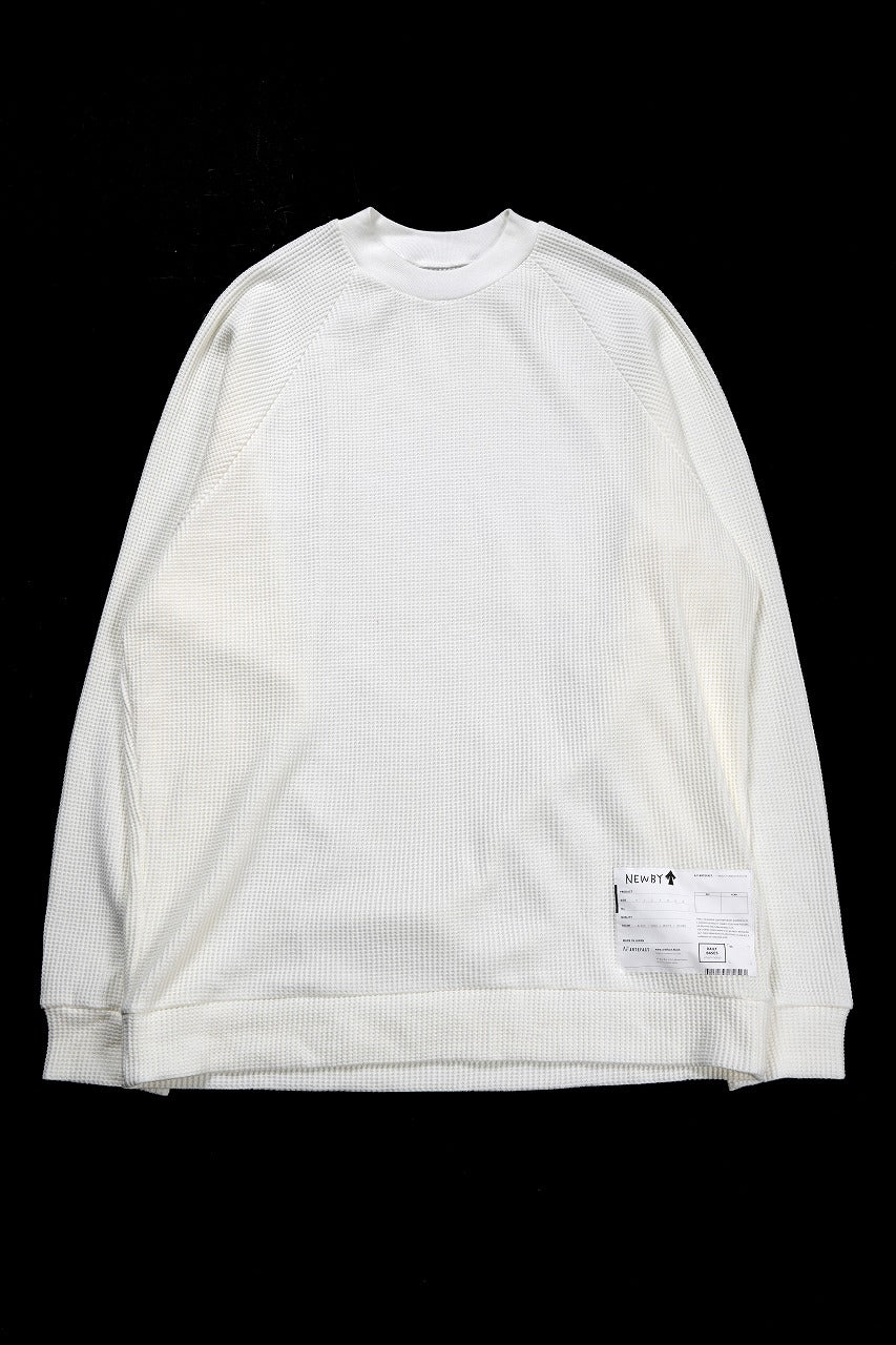 Load image into Gallery viewer, 【SAMPLE SALE】A.F ARTEFACT OVER SIZED DOLMAN LONG PULL OVER / WAFFLE COTTON JERSEY (WHITE)