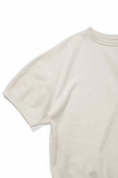 画像をギャラリービューアに読み込む, N/07 BASIC TOP / RIBBED CARDBOARD KNIT JERSEY (LIGHT BEIGE)