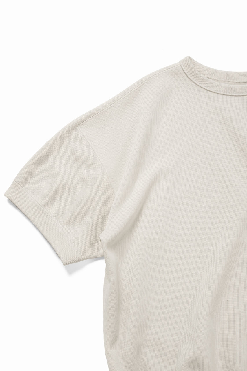 画像をギャラリービューアに読み込む, N/07 BASIC TOP / RIBBED CARDBOARD KNIT JERSEY (LIGHT BEIGE)