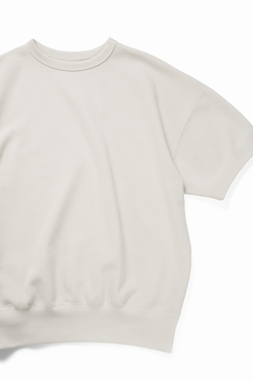 画像をギャラリービューアに読み込む, N/07 BASIC TOP / RIBBED CARDBOARD KNIT JERSEY (LIGHT BEIGE)