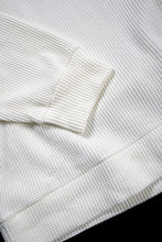 Load image into Gallery viewer, 【SAMPLE SALE】A.F ARTEFACT OVER SIZED DOLMAN LONG PULL OVER / WAFFLE COTTON JERSEY (WHITE)