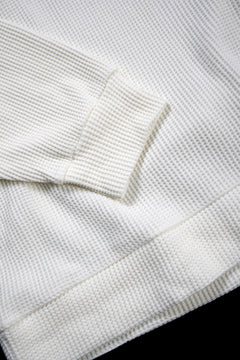 Load image into Gallery viewer, 【SAMPLE SALE】A.F ARTEFACT OVER SIZED DOLMAN LONG PULL OVER / WAFFLE COTTON JERSEY (WHITE)