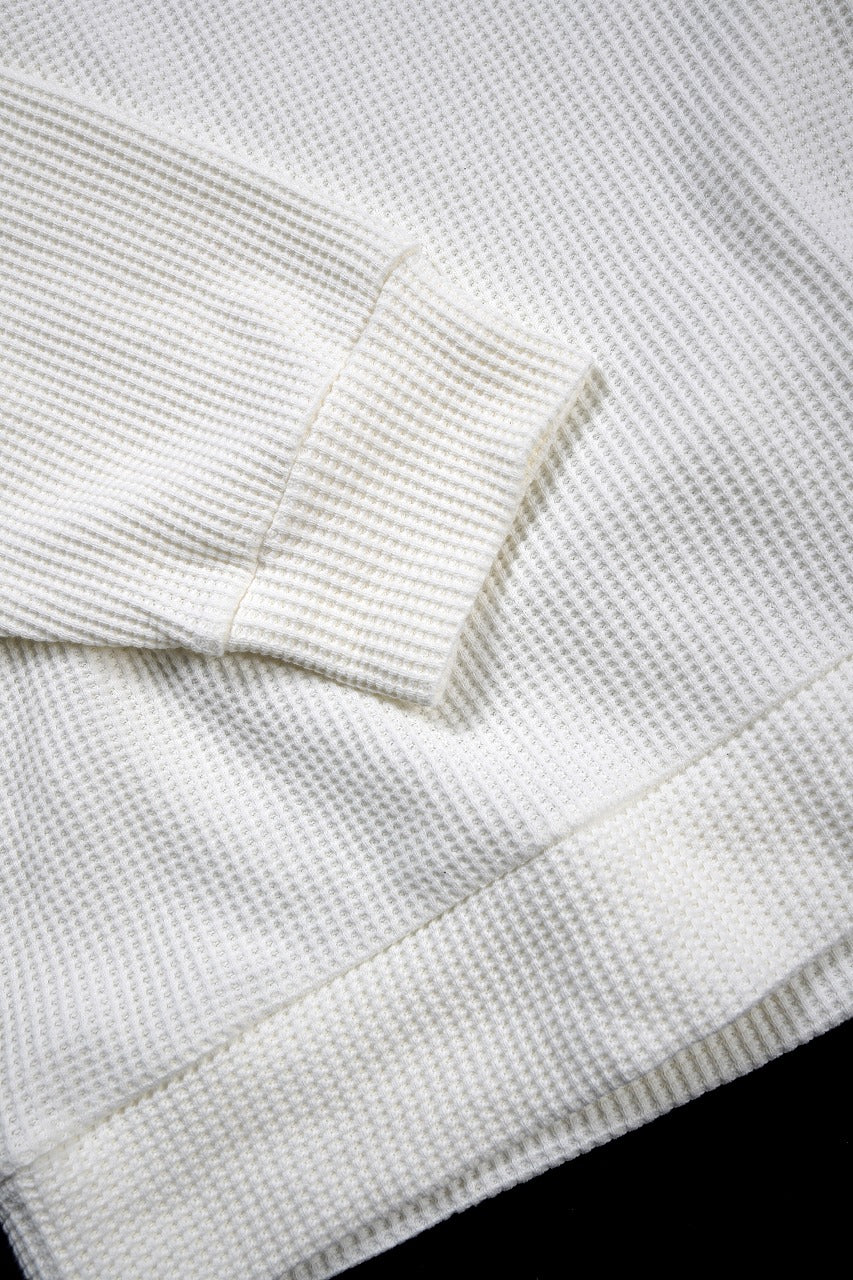 Load image into Gallery viewer, 【SAMPLE SALE】A.F ARTEFACT OVER SIZED DOLMAN LONG PULL OVER / WAFFLE COTTON JERSEY (WHITE)