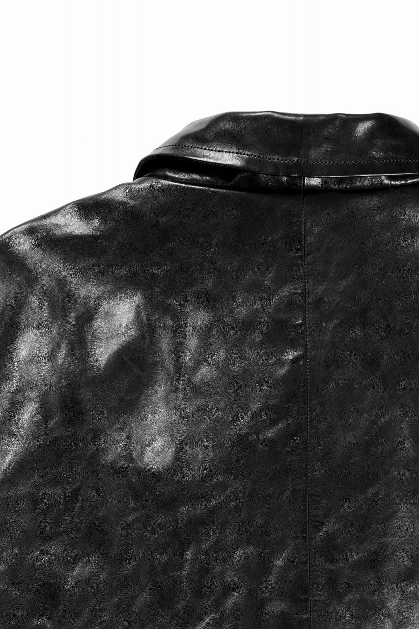 画像をギャラリービューアに読み込む, A TENTATIVE ATELIER MARCEL POOT LEATHER ZIPPER WORKER JACKET / VACCHETTA HORSE LEATHER (BLACK)