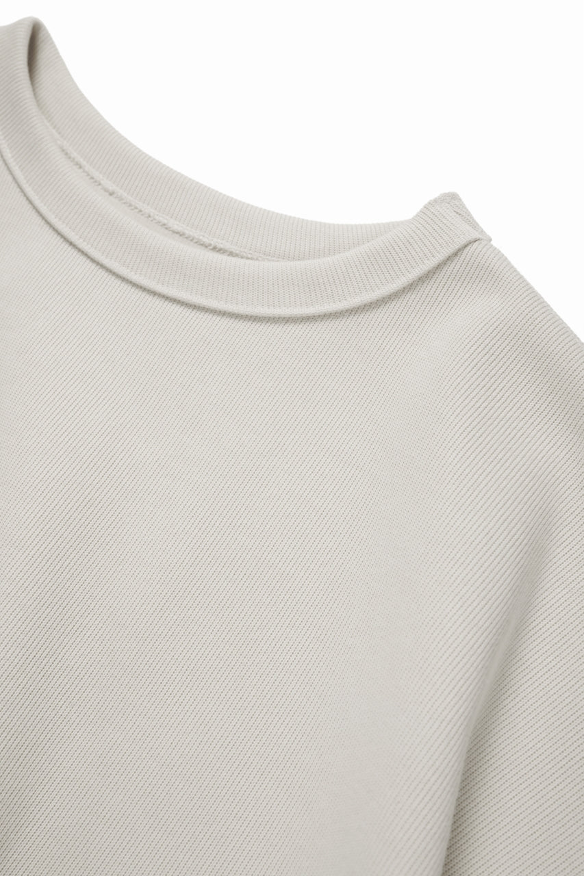 N/07 BASIC TOP / RIBBED CARDBOARD KNIT JERSEY (LIGHT BEIGE