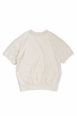 N/07 BASIC TOP / RIBBED CARDBOARD KNIT JERSEY (LIGHT BEIGE)