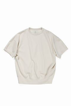 画像をギャラリービューアに読み込む, N/07 BASIC TOP / RIBBED CARDBOARD KNIT JERSEY (LIGHT BEIGE)