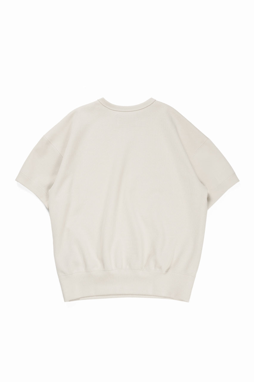 画像をギャラリービューアに読み込む, N/07 BASIC TOP / RIBBED CARDBOARD KNIT JERSEY (LIGHT BEIGE)