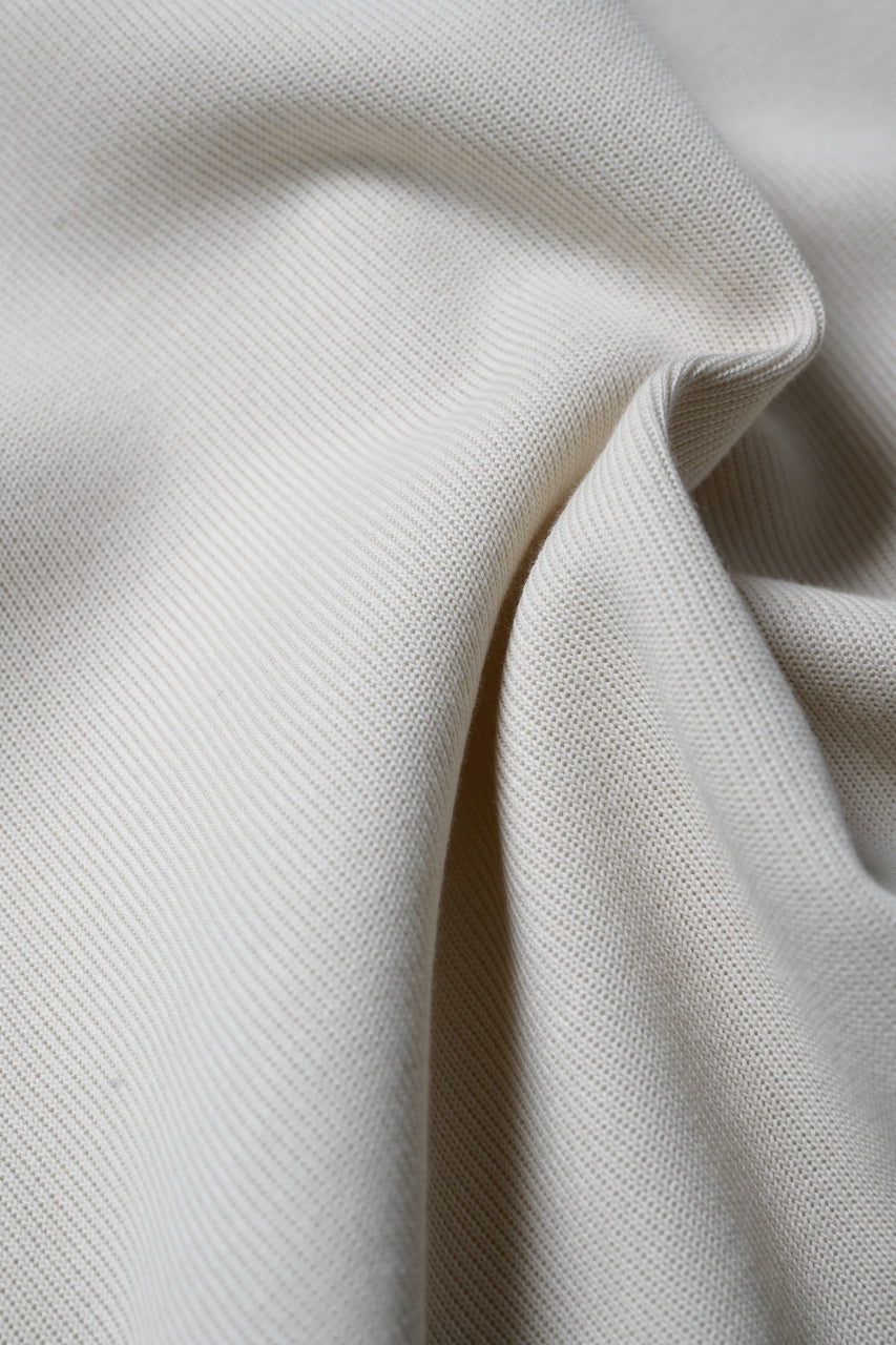 画像をギャラリービューアに読み込む, N/07 BASIC TOP / RIBBED CARDBOARD KNIT JERSEY (LIGHT BEIGE)