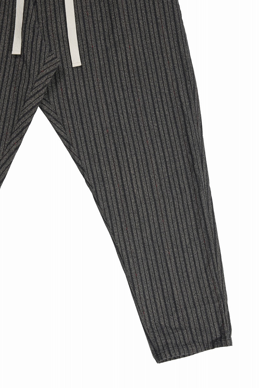 Load image into Gallery viewer, 【SAMPLE SALE】vital drawst tapered trousers / sean hell twisted heather (GREY STRIPE)
