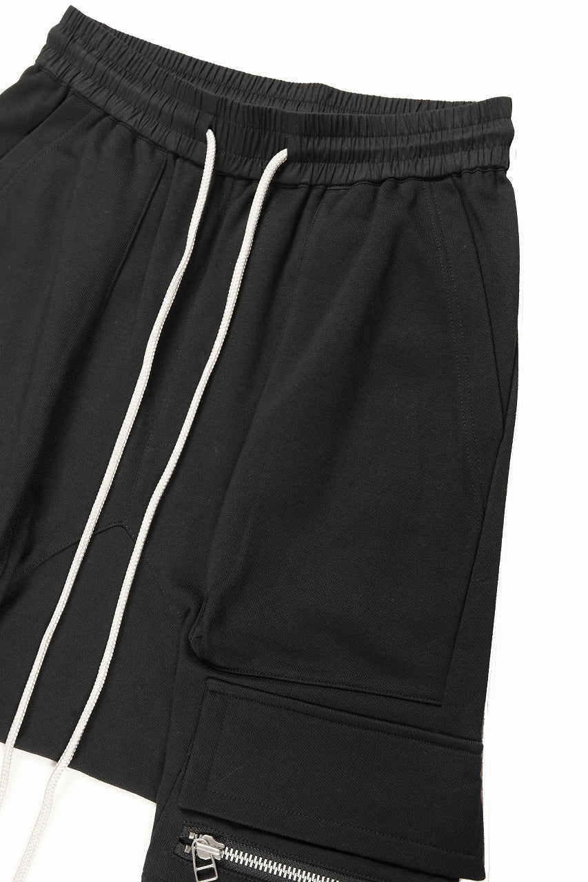 A.F ARTEFACT FLAP ZIP SARROUEL SKINNY SWEAT PANTS (BLACK)