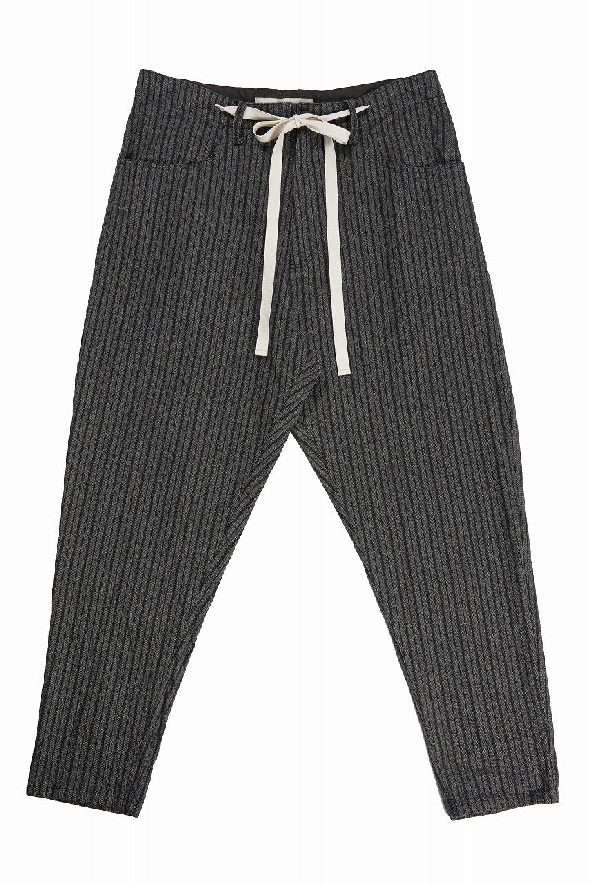 Load image into Gallery viewer, 【SAMPLE SALE】vital drawst tapered trousers / sean hell twisted heather (GREY STRIPE)