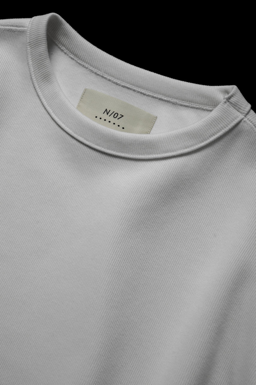 画像をギャラリービューアに読み込む, N/07 BASIC TOP / RIBBED CARDBOARD KNIT JERSEY (WHITE)