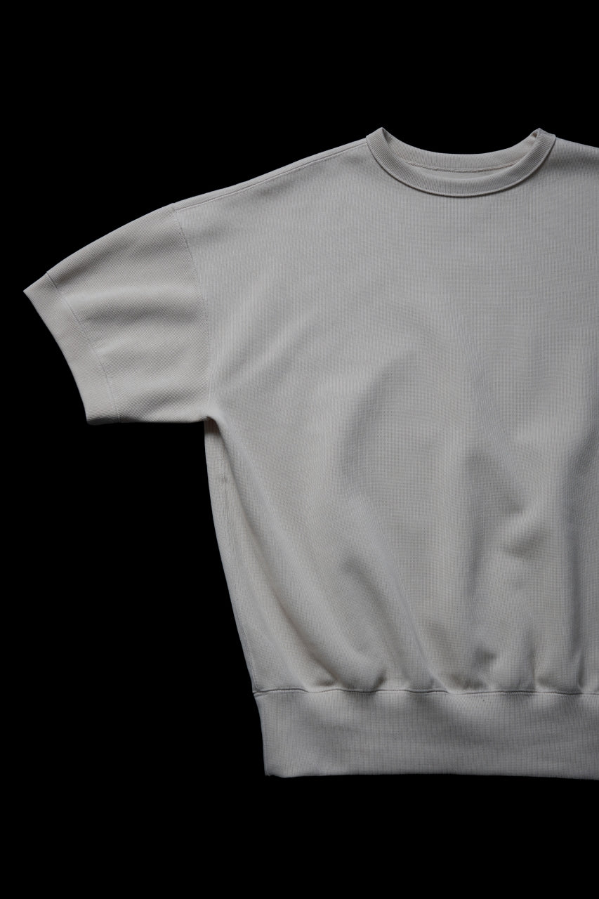 画像をギャラリービューアに読み込む, N/07 BASIC TOP / RIBBED CARDBOARD KNIT JERSEY (LIGHT BEIGE)
