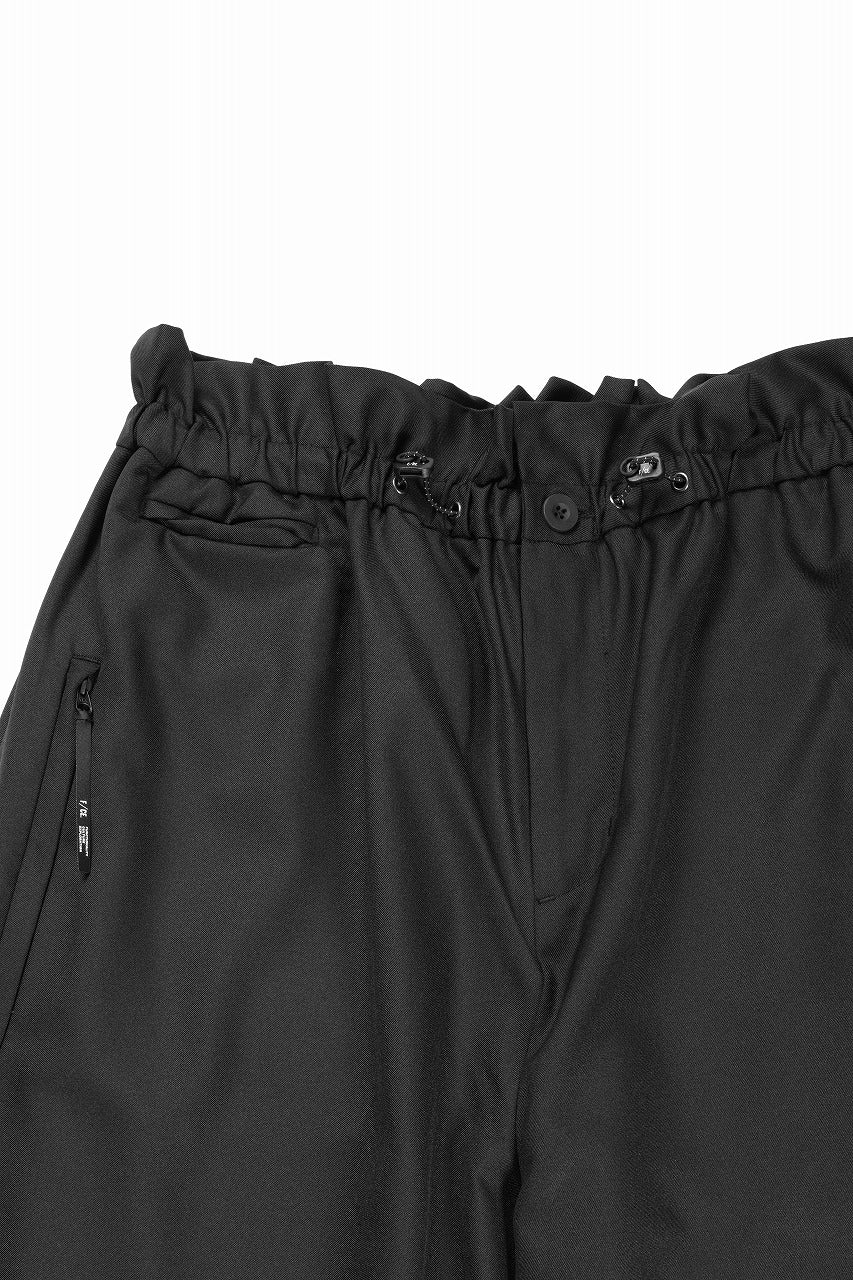 画像をギャラリービューアに読み込む, F/CE. TWIST WOOL WIDE TROUSERS (BLACK)