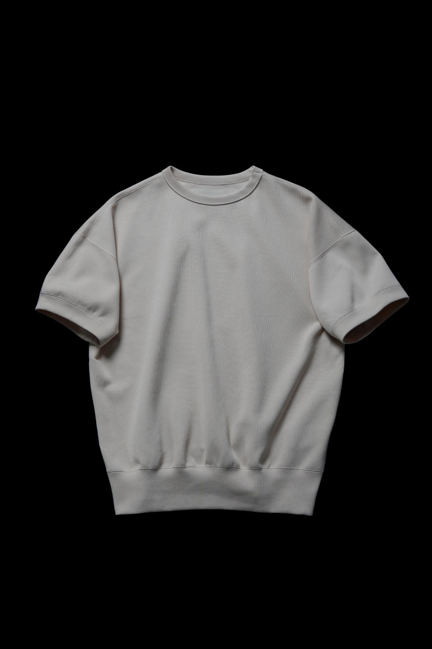 画像をギャラリービューアに読み込む, N/07 BASIC TOP / RIBBED CARDBOARD KNIT JERSEY (LIGHT BEIGE)